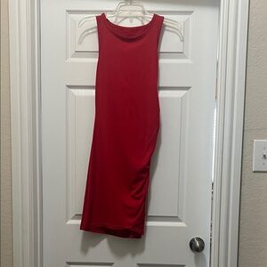 SHEIN Vibrant Red Midi Dress